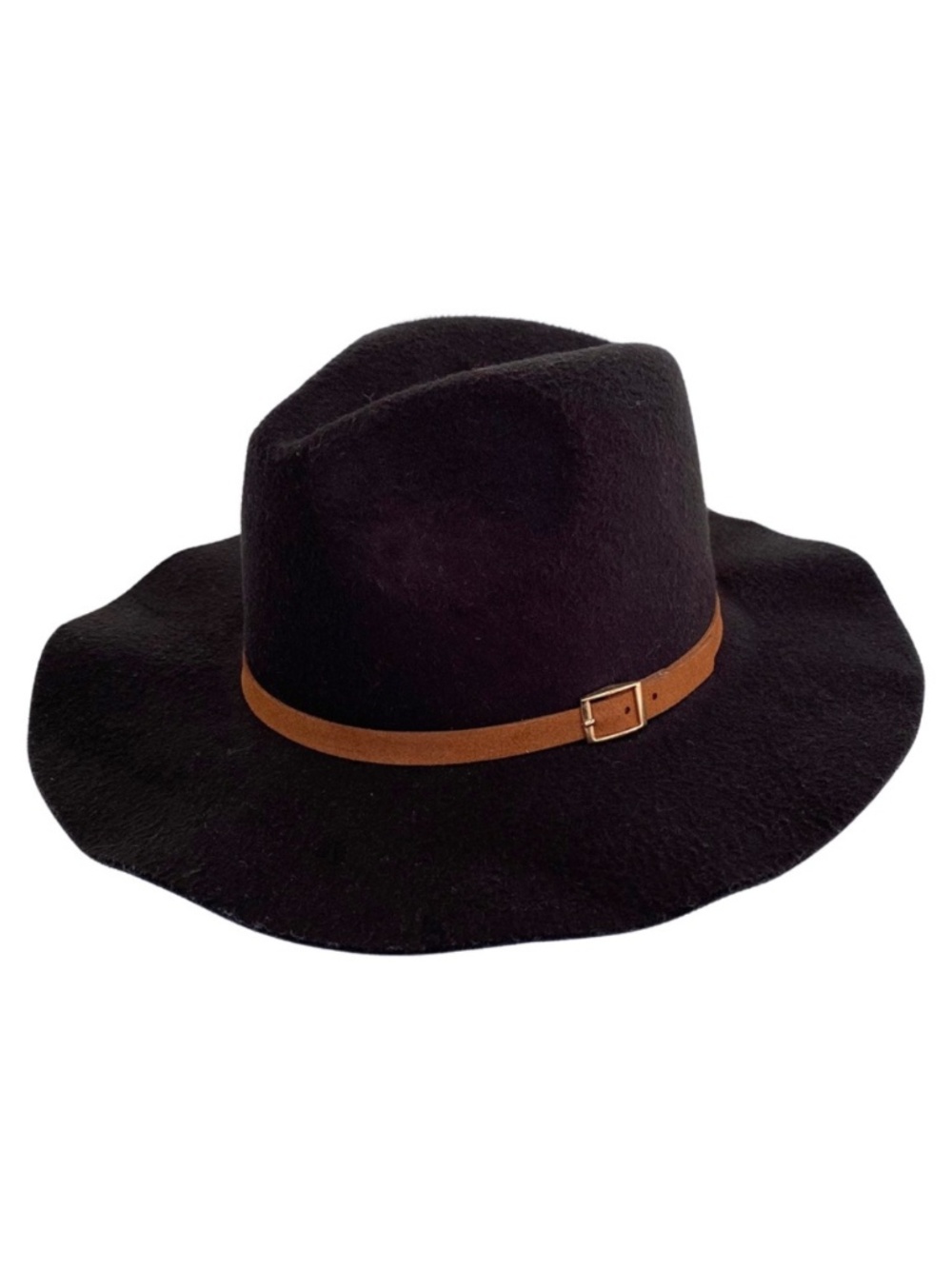 Black Hat with Faux Suede Band